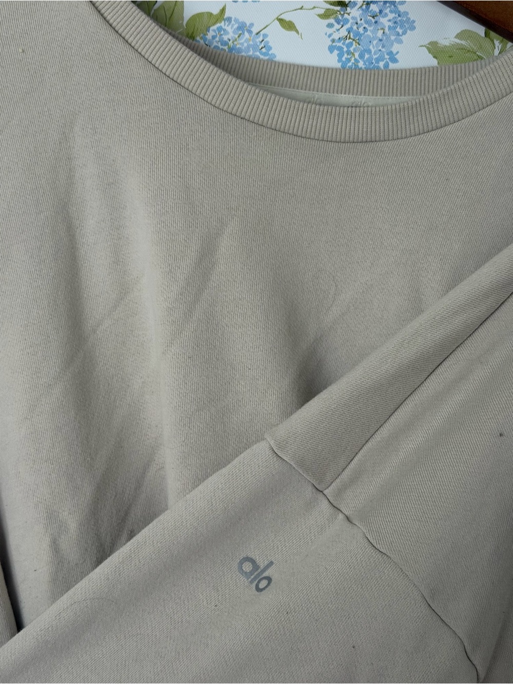 Alo Oversized Crewneck Sweatshirt in Taupe - Picture 6 of 6